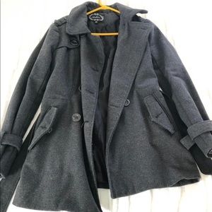 Gray peacoat